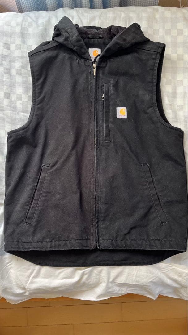 Carhartt ブラック フード付きベスト 楽天市場】US企画 カーハート ダック パーカー ベスト メンズ L / 古着