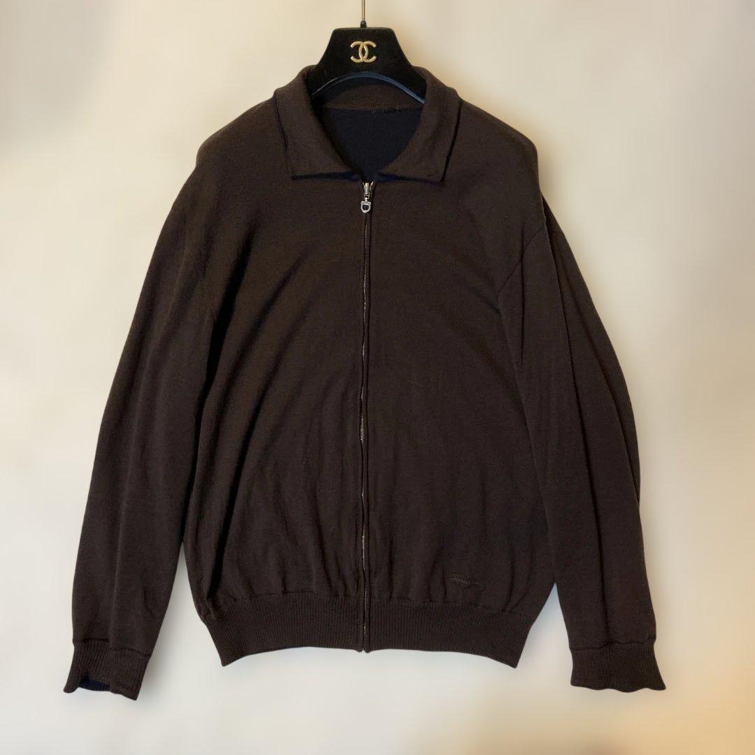 Ferragamo フェラガモ リバーシブルジップアップ セーター - メルカリ