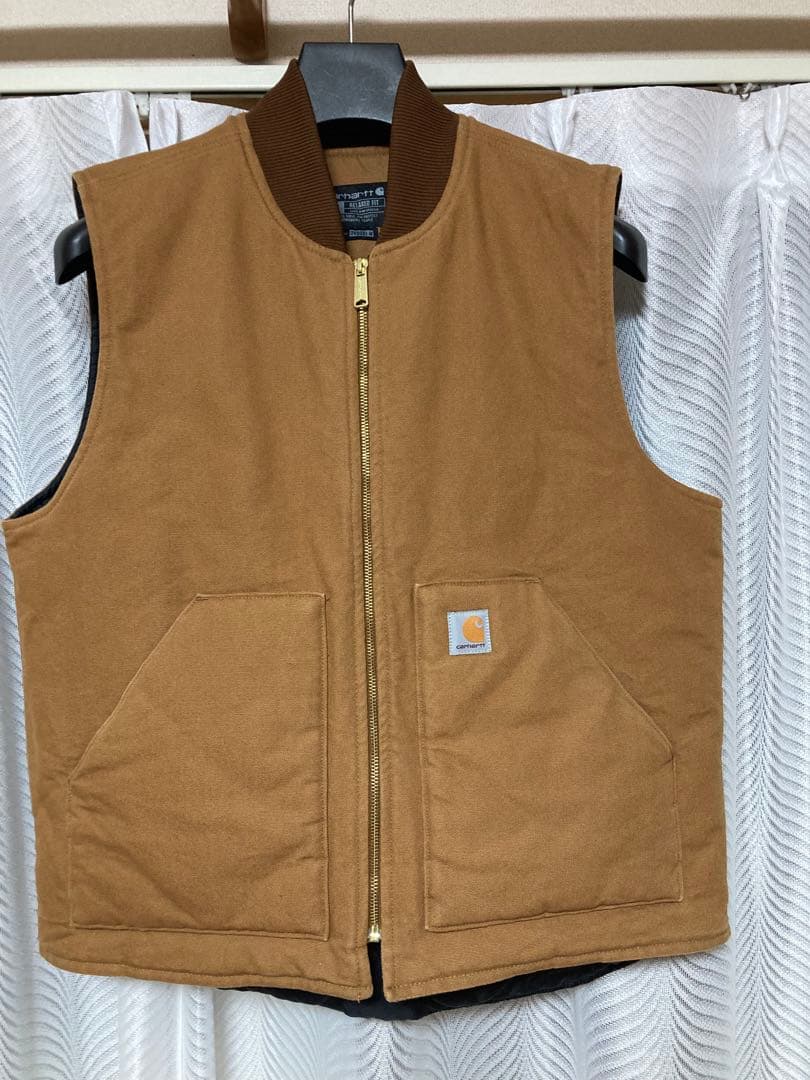 b*y様 ☆美品☆Carhartt カーハートダッグベスト　Lサイズ Carhartt（カーハート） ベスト メンズ ダック ワークベスト 裏地