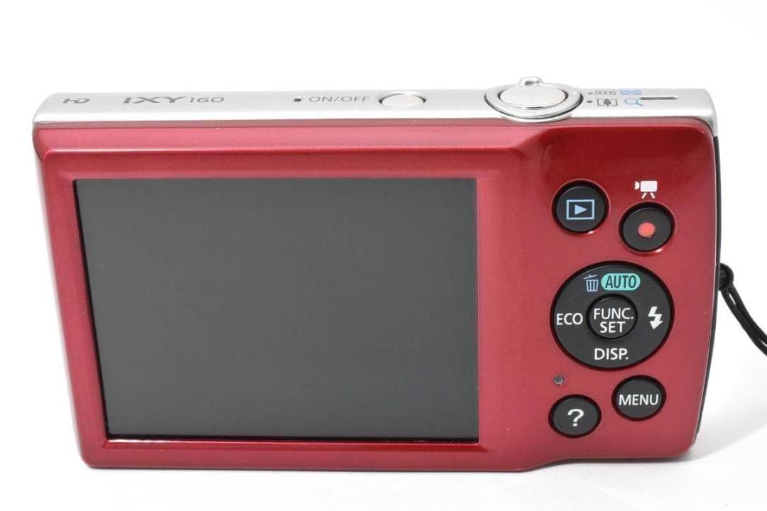 美品 キヤノン　Canon IXY 160 レッド 《箱・充電器付》＃A324