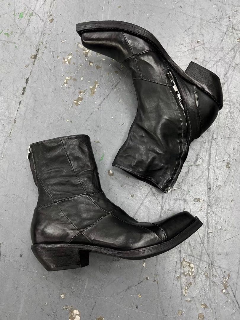 Opium Dark Crest Side-Zip Heel Boots ブーツ
