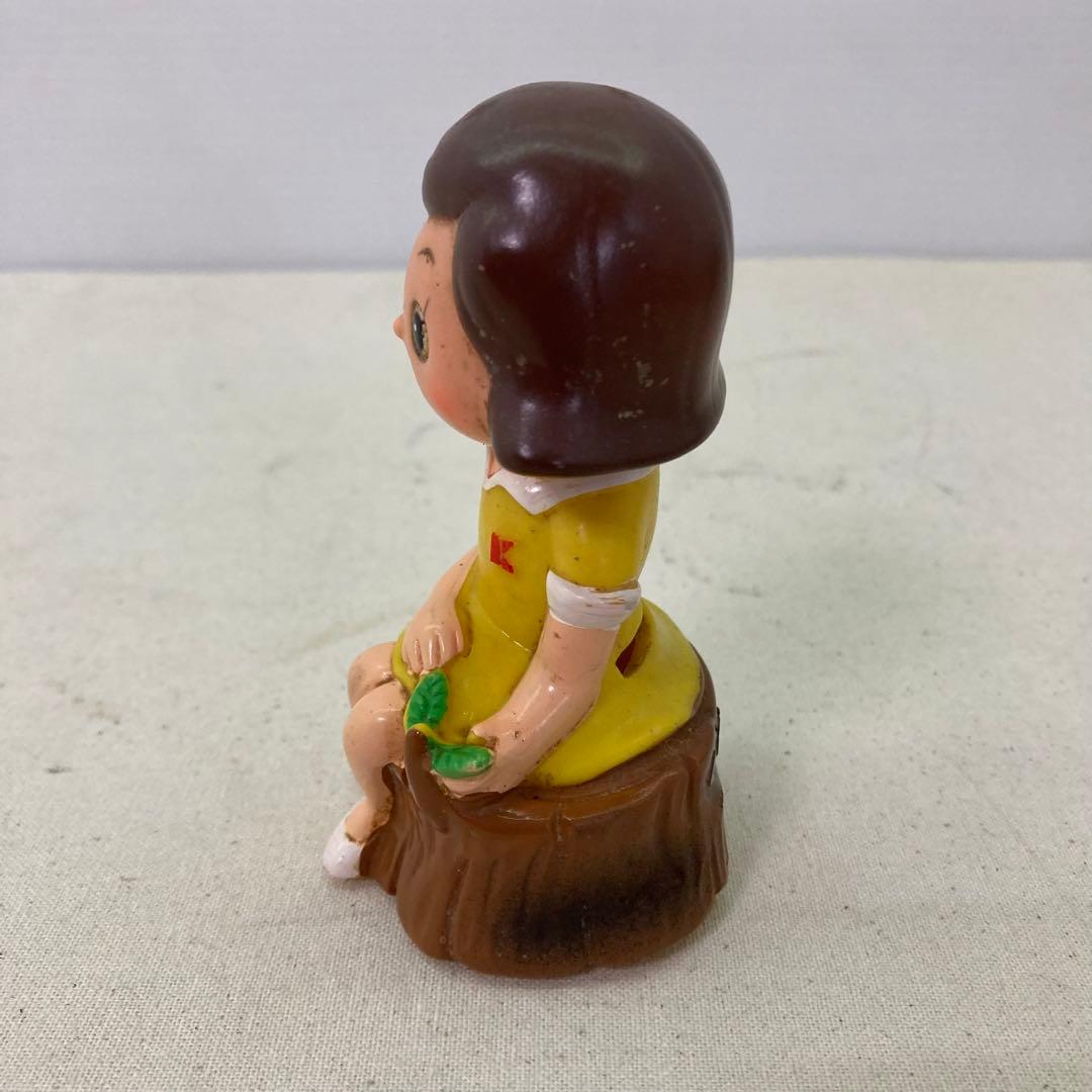 昭和レトロ】神南信用組合 くみちゃん 貯金箱 ソフビ フィギュア
