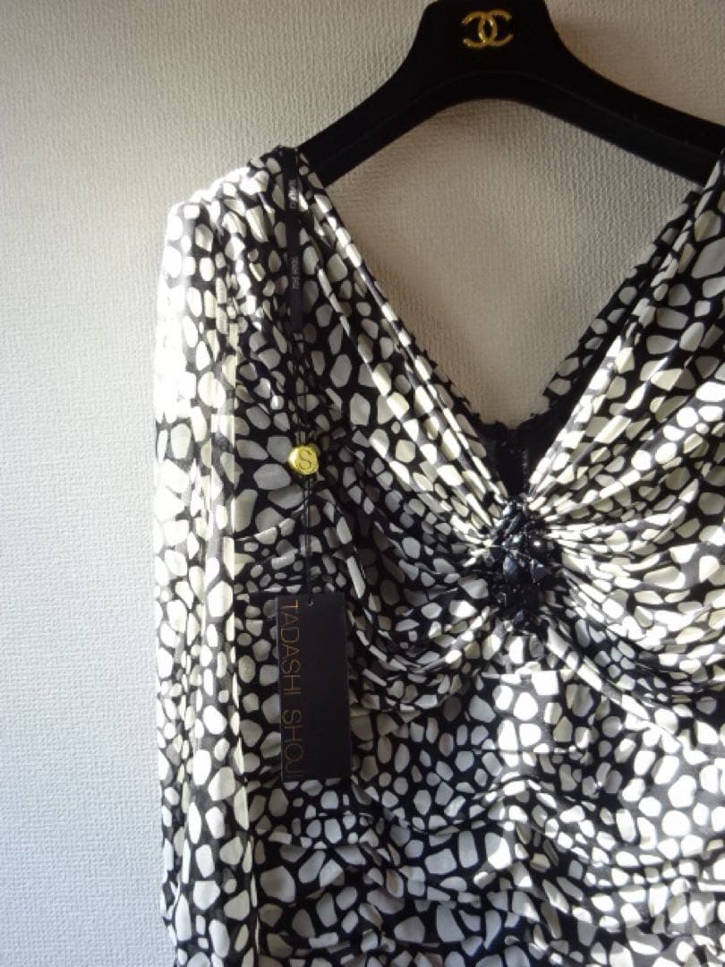 タダシショージ カシュクール ビジュー ブラウス