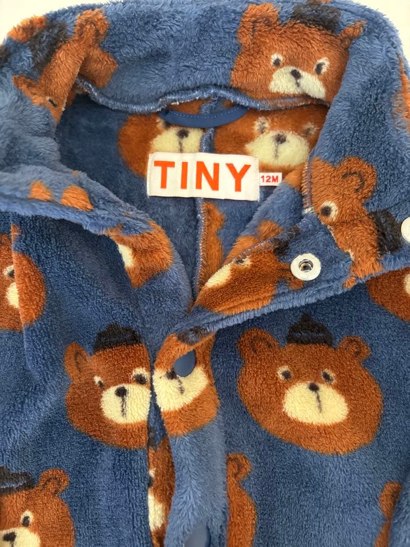 未使用⭐️tinycottons くま柄 フリース ロンパース 12M - メルカリ