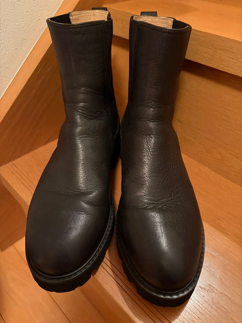 北欧、暮らしの道具店 サイドゴアブーツ 牛皮 ブラック 24センチ 北欧