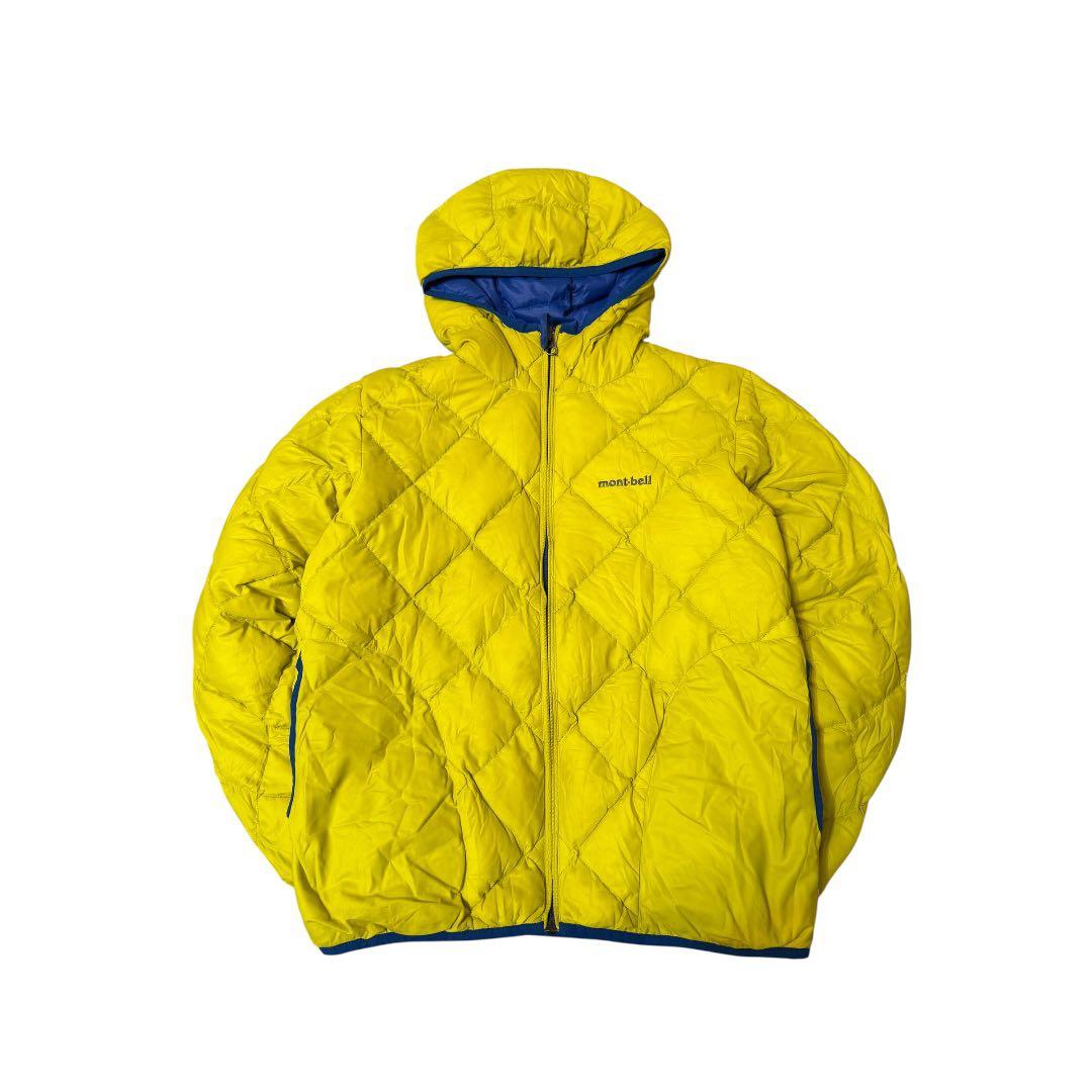 mont-bell ダウン リバーシブル 短丈 blue/yellow - メルカリ
