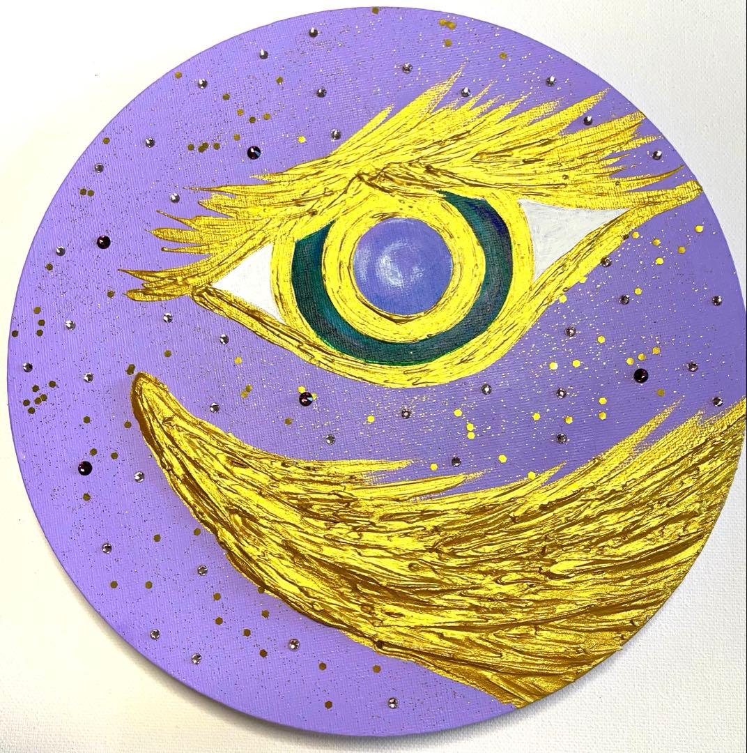 開運絵画 龍神様 眼 天照大神 24金金箔