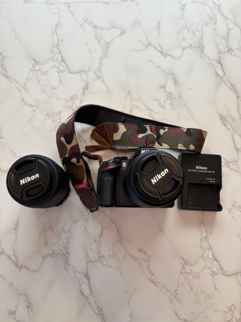 Nikon 一眼レフカメラ D3200 レンズ2本付き ニコン（Nikon） Nikon D3200 ダブルレンズキット デジタル 一眼レフ