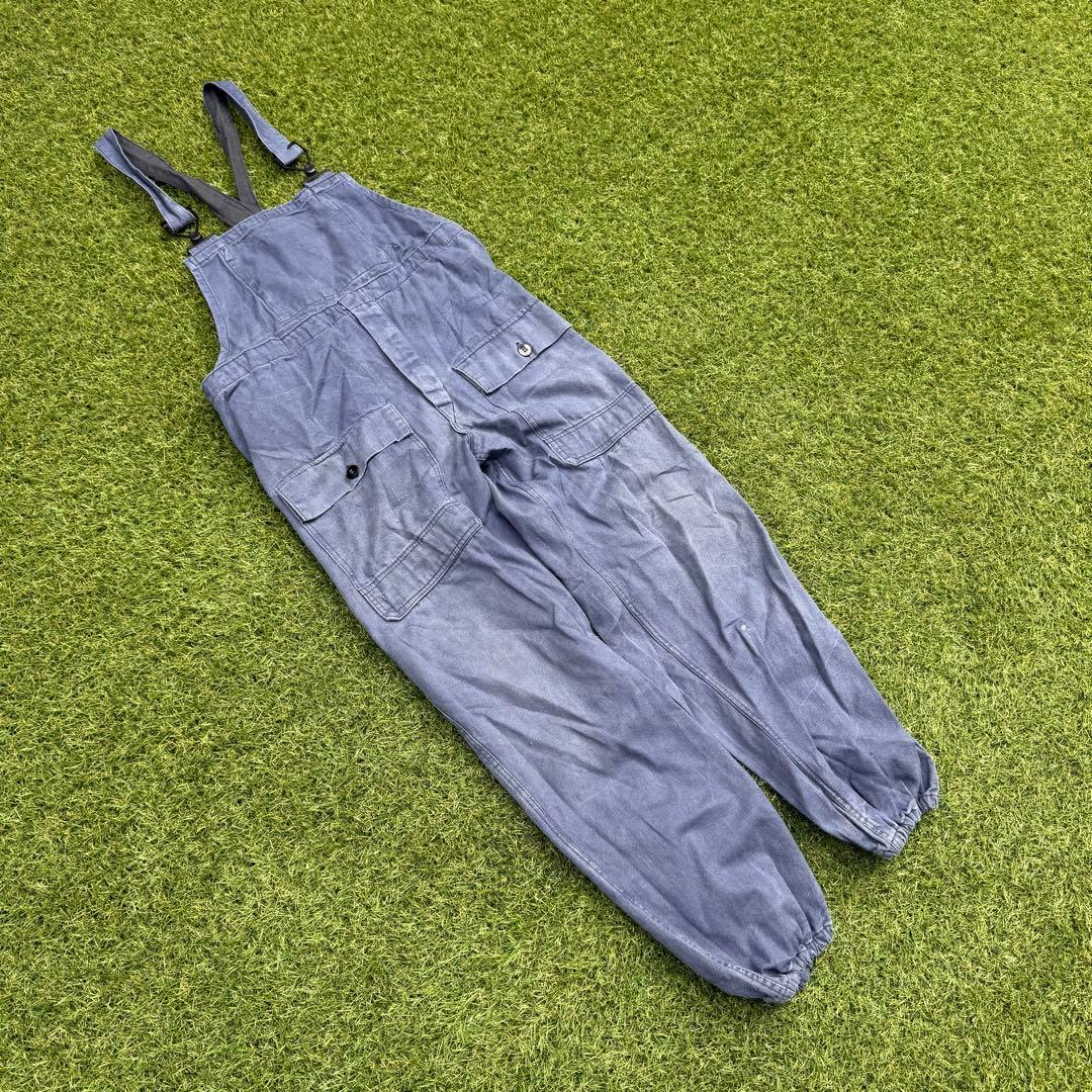 1086 GDR VEB Vintage Work Bib Pants 48L