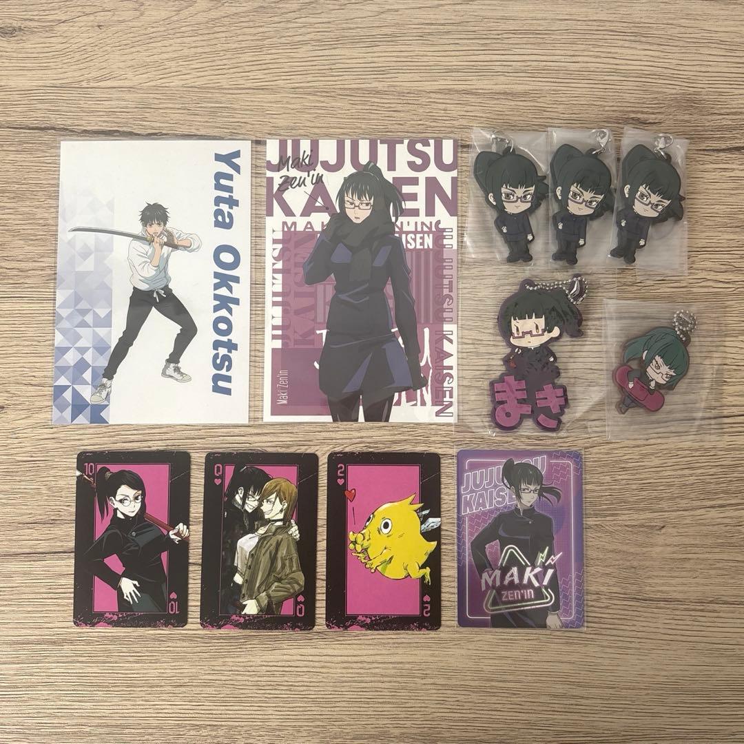 呪術廻戦 禪院真希 まとめ売り トランプ ラバーストラップ ポスト