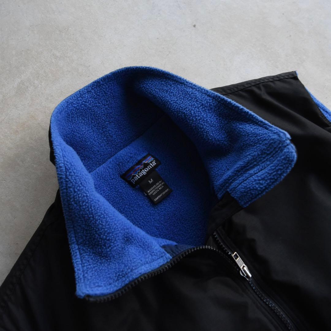 90s パタゴニア シェルドシンチラ フリースベスト M 黒ブラック