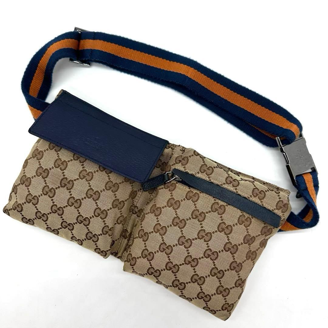 【極美品】GUCCI ボディバッグ シェリーライン GG キャンバス GUCCI - 【グッチ】ボディバッグ キャンバス シェリーライン GG柄