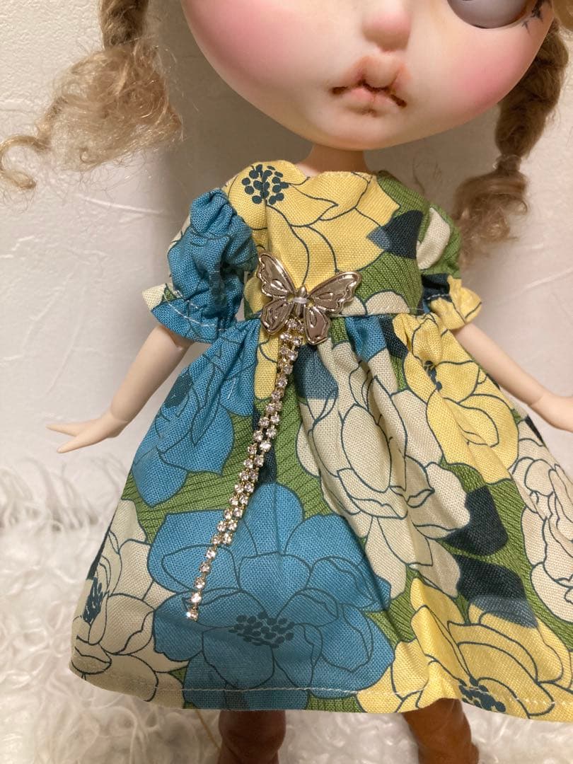 ☆ カスタムアイシードール ブライス ☆ アウトフィット 大柄花服