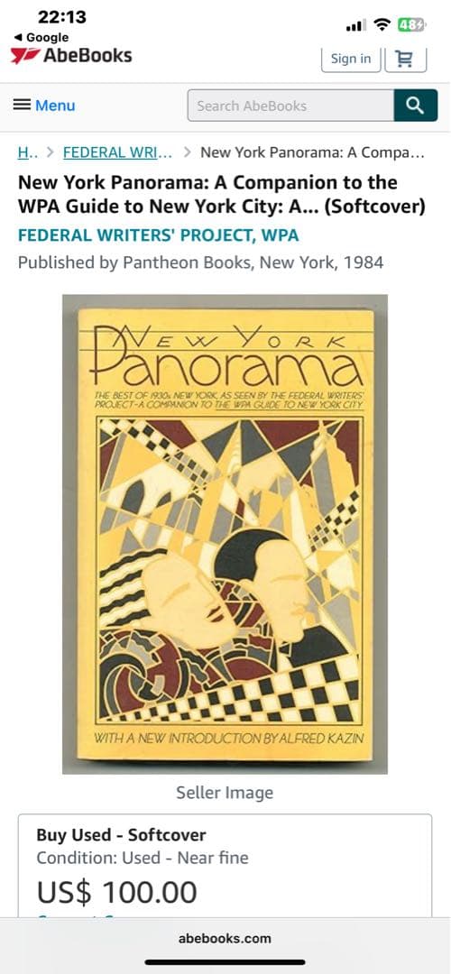 希少　New York Panorama by Alfred Kazin