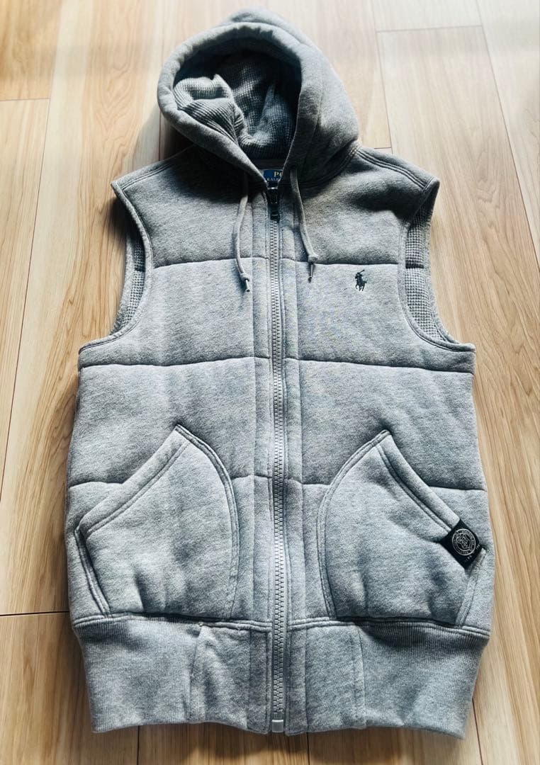 【美品】Polo Ralph Laurenグレーのフード付きスウェットベスト 楽天市場】POLO by Ralph Lauren Men's Fleece Vest Hoodie USポロ