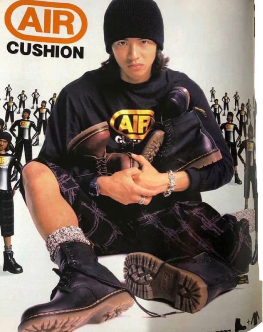 未使用 キムタク着用 エアクッション 木村拓哉 Tシャツ 90s 長袖