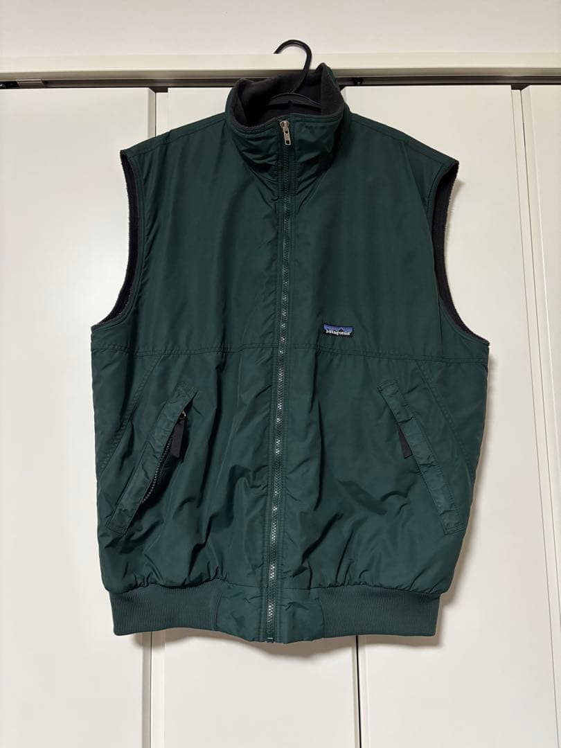 【美品】90s patagonia シェルドシンチラベスト ハンターグリーン 90s patagonia シェルドシンチラ ベスト M/usa製 緑 グリーン