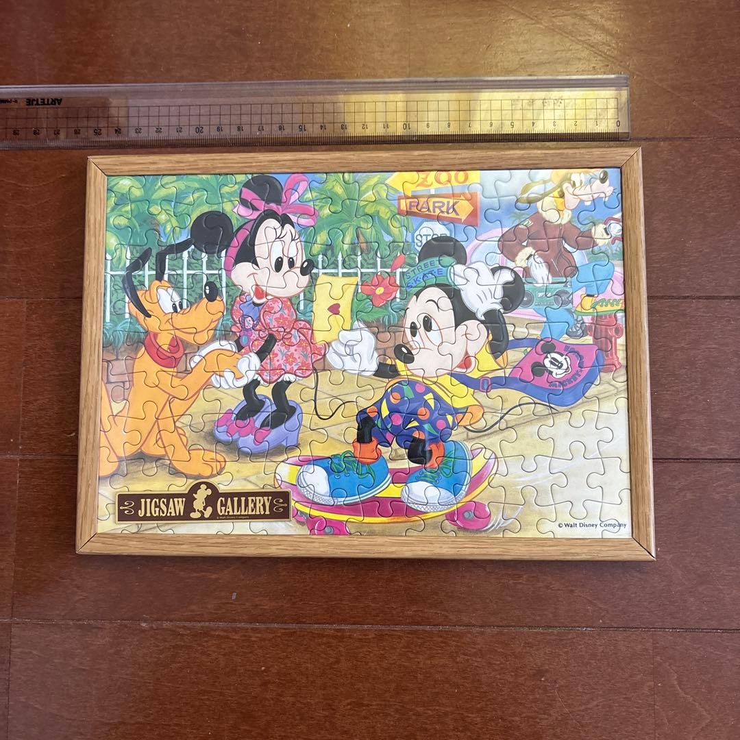 ディズニー ミッキー ジグソーパズル 木製フレーム付き - メルカリ