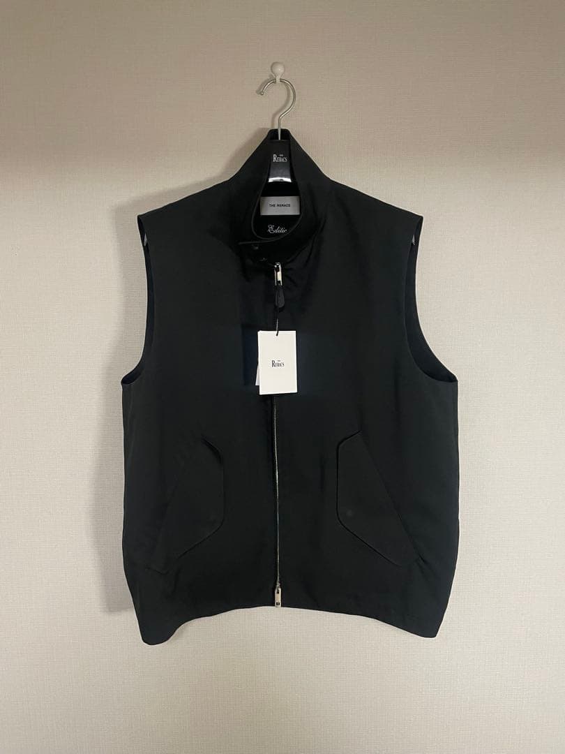 THE RERACS Edition ブラックベスト TIME SALE] THE RERACS ザ リラクス 中綿キルト ジップアップ ウール
