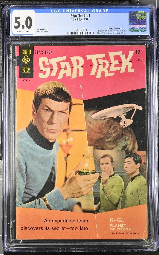 アメコミリーフ　Star Trek #1 Gold Key CGC 5.0 CGC-graded Star Trek #1 Boldly Goes for $46,500 | CGC