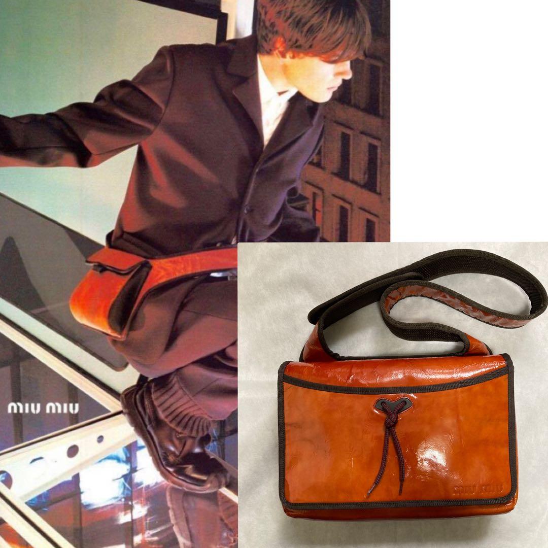 miu miu 99aw アーカイブ ショルダーバッグ エナメル - メルカリ