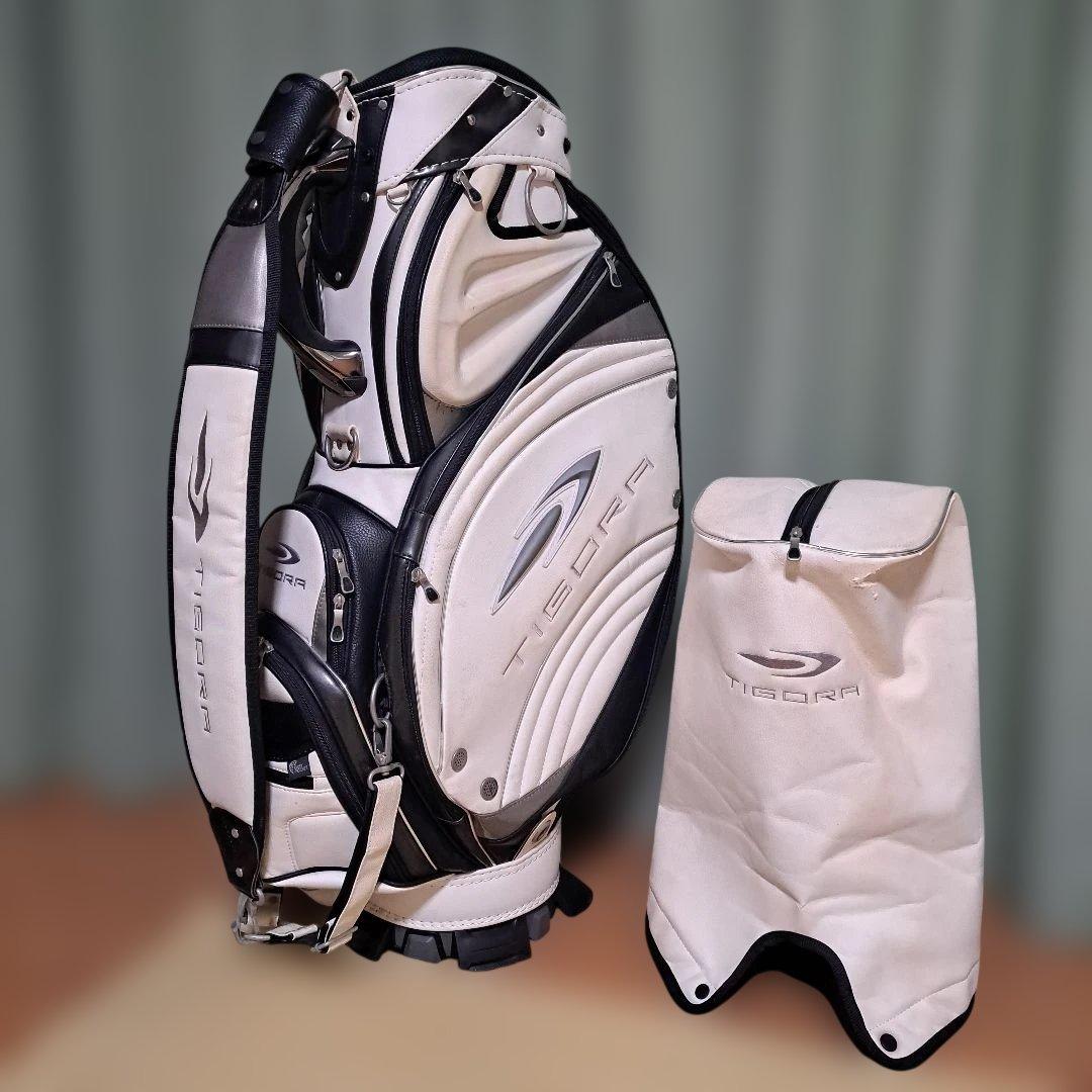 ティゴラゴルフキャディバッグ本格３点式ツアーバック。フード付き。9.5インチ TIGORA（ティゴラ） スタンドクラブケースが入るキャディバッグ メンズ