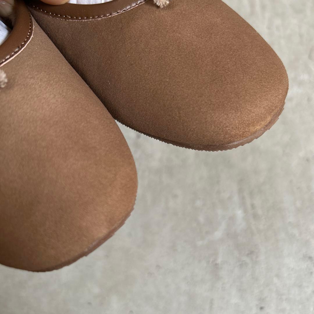 SHISEI/シーセイ 23.5cm スエード ボア フラットパンプス