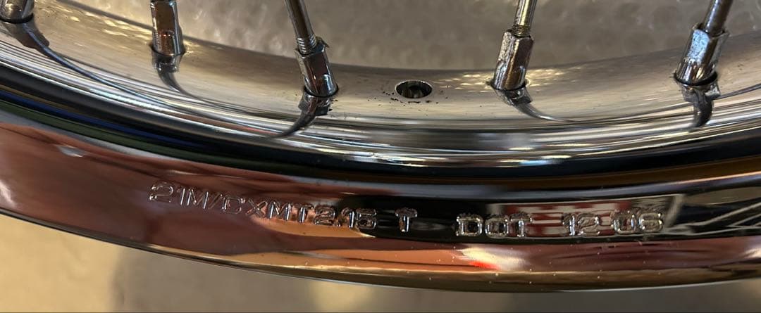 ハーレー 2007 FXSTC 純正スポークホイール 21インチ 2.15J