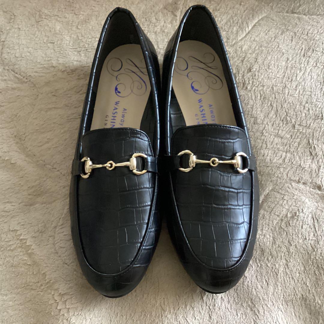 ローファーフラットシューズ 銀座ワシントン　25センチ　晴雨兼用 楽天市場】ローファー フラット 晴雨兼用 オフィス 通勤 楽ちん 歩き