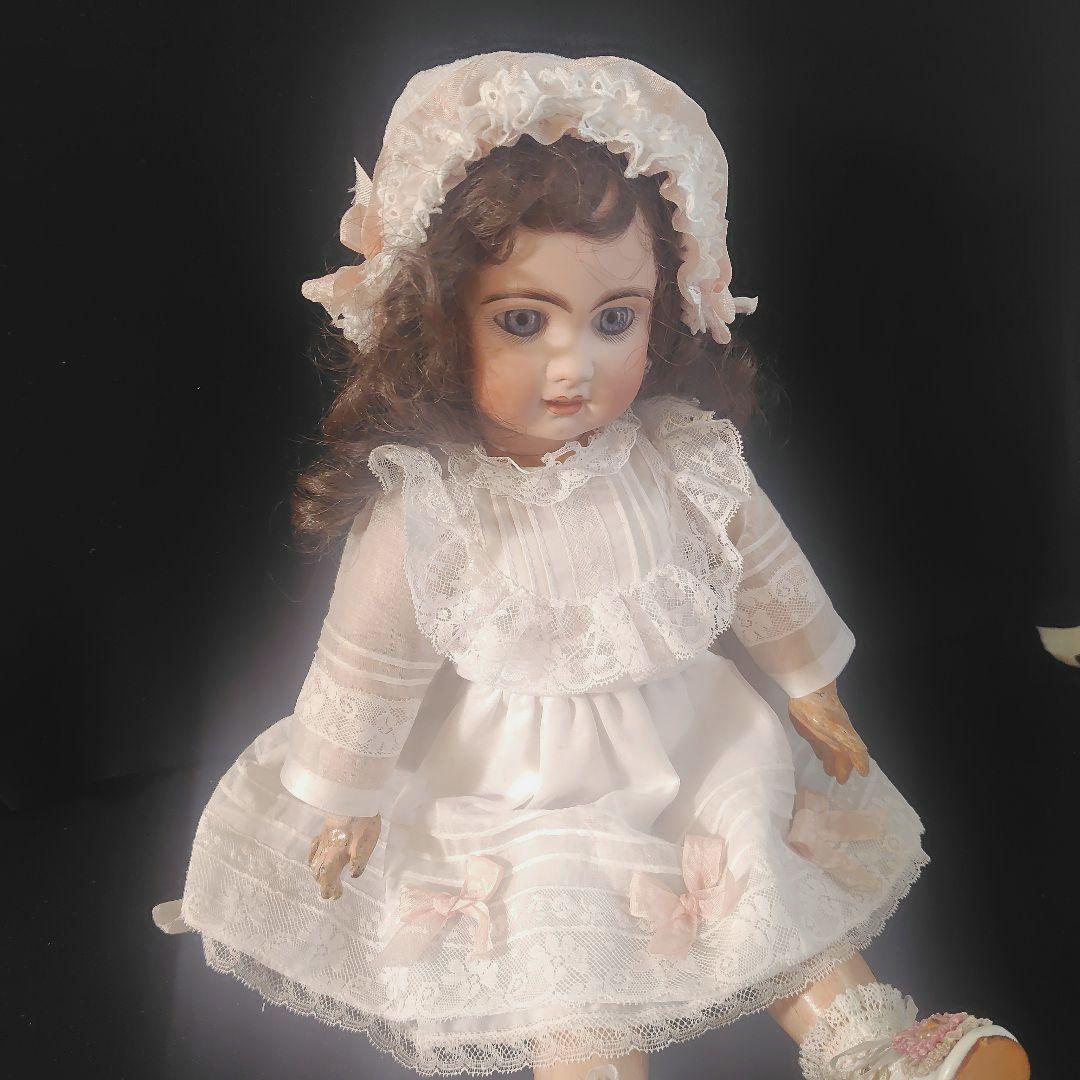 真っ白なアンティークドールドレスとボネのセット - メルカリ