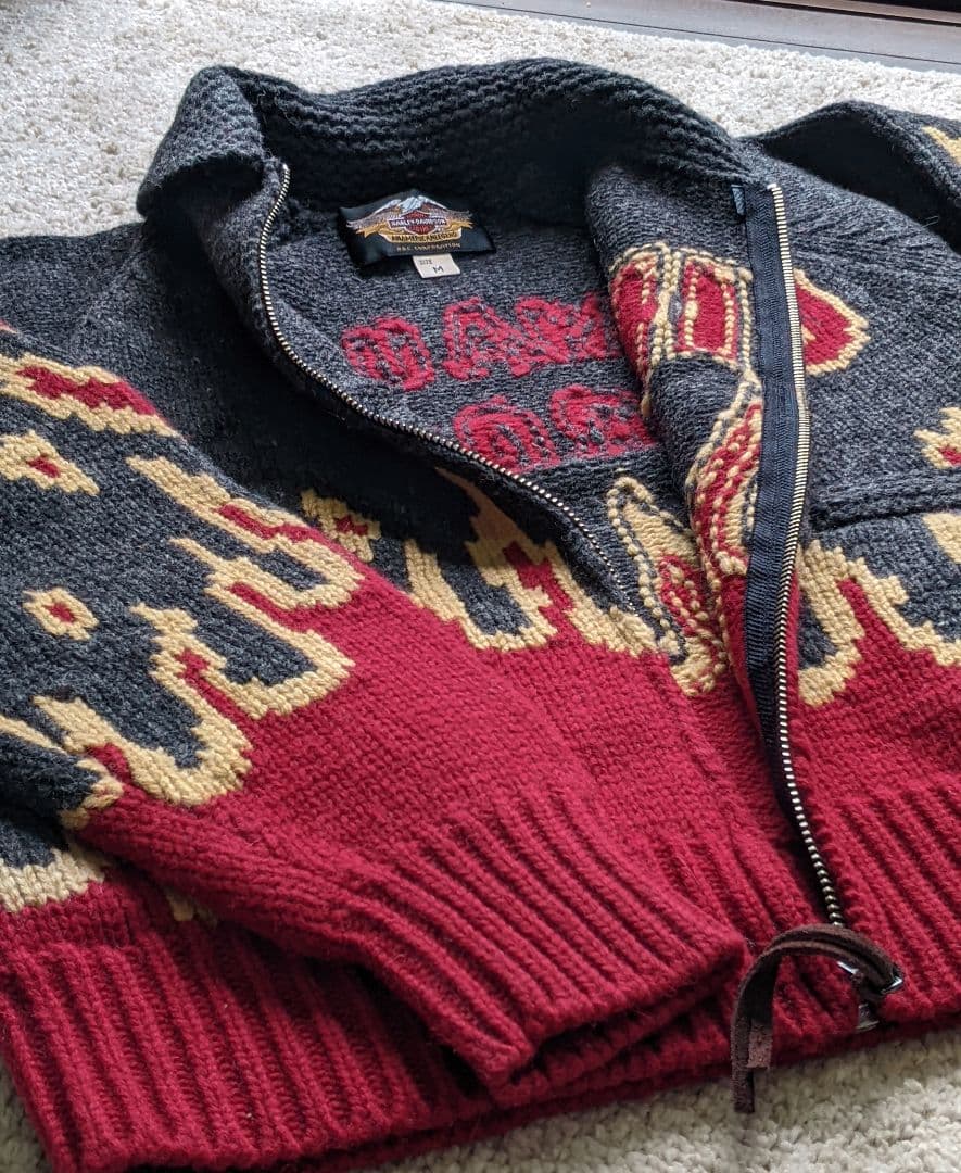 新品❣️ハーレーダビッドソン カウチンニット90s デッドストック