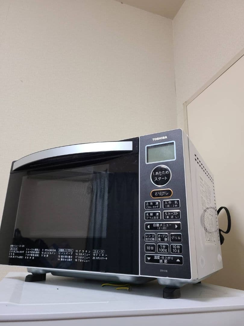 TOSHIBA 電子レンジ ER-V18 ホワイト 2022年製 動作確認済み - メルカリ