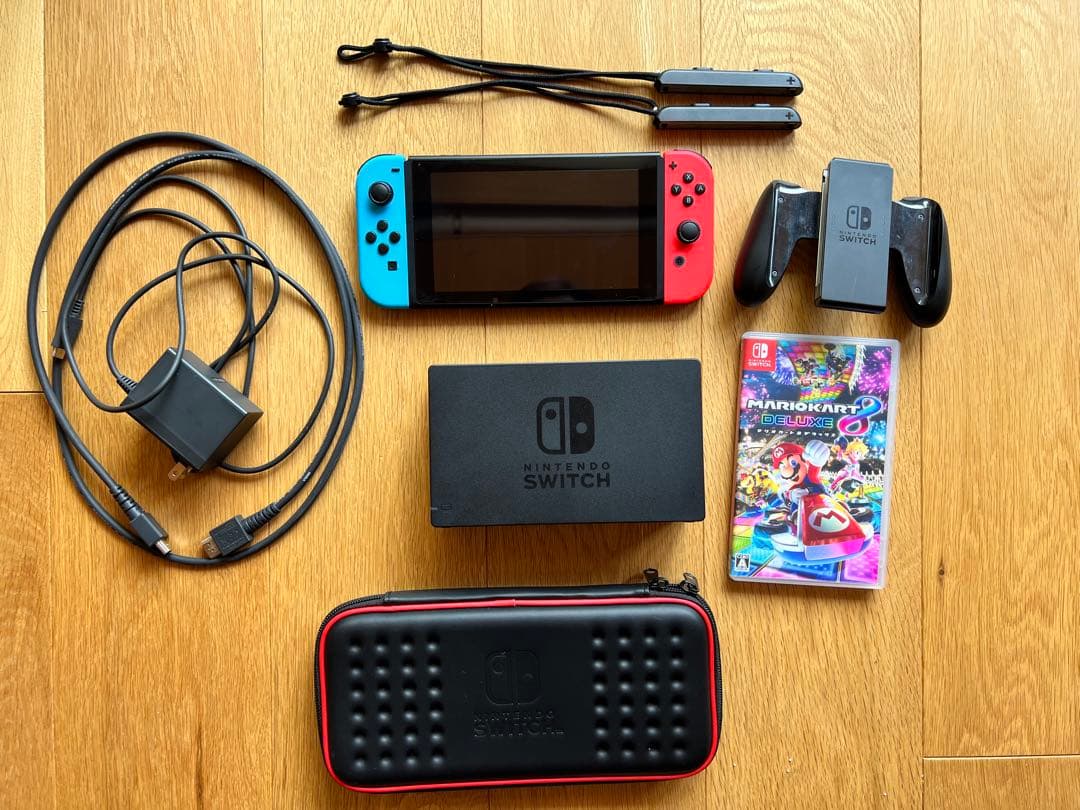 Nintendo Switch 赤/青 Joy-Con 本体 Nintendo Switch Console, Neon Blue and Neon Red Joy Con Bundle, JP