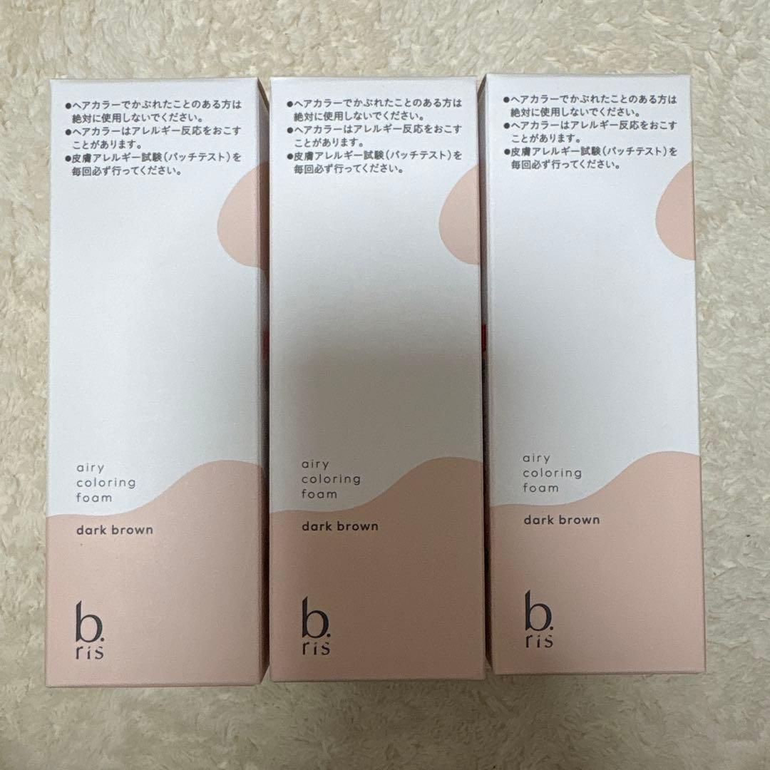 b.ris エアリーカラーリングフォーム ダークブラウン 3個セット - メルカリ
