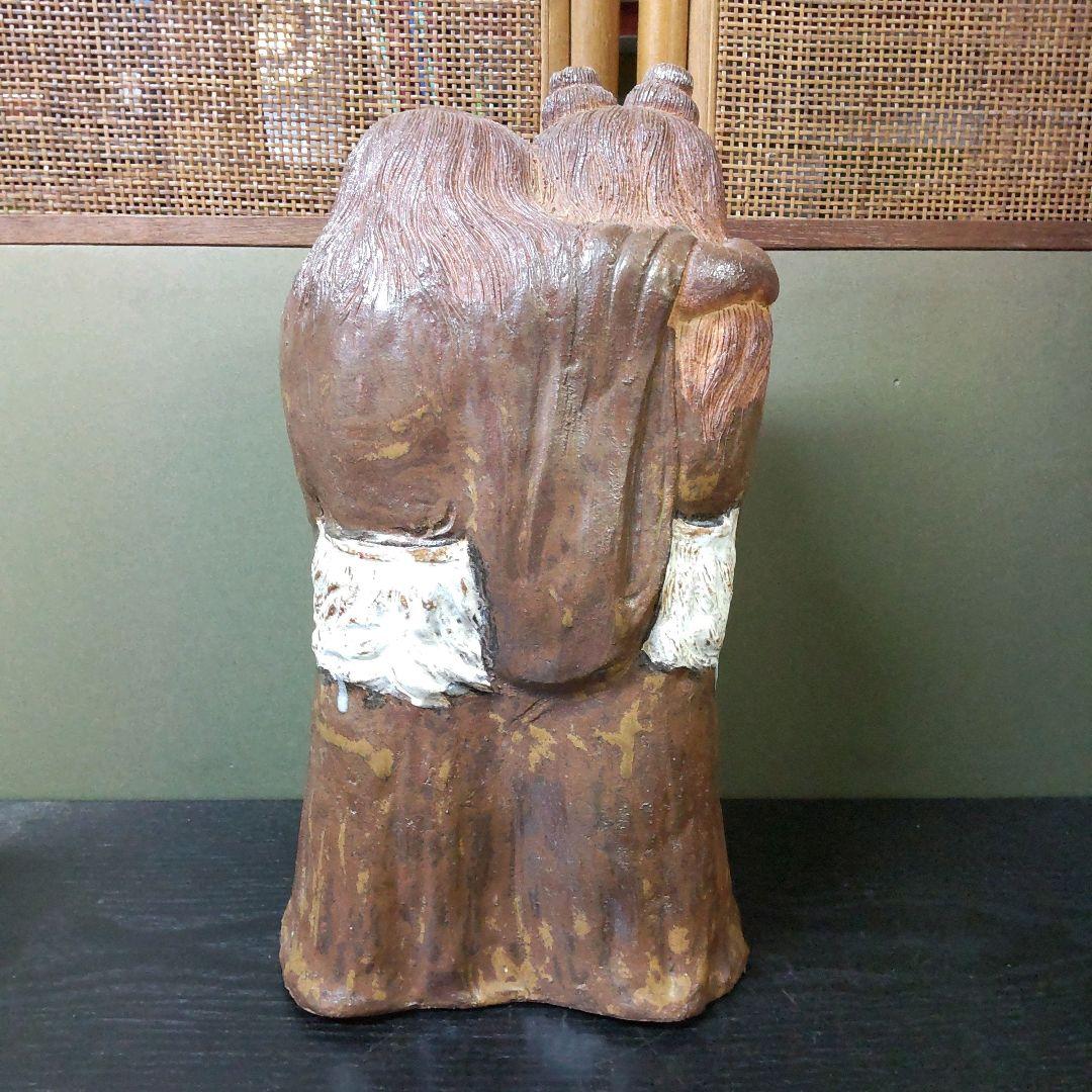 767)✿唐津焼☆三代陶痴作☆寒山拾得の像☆破魔おまけ付き☆ - メルカリ