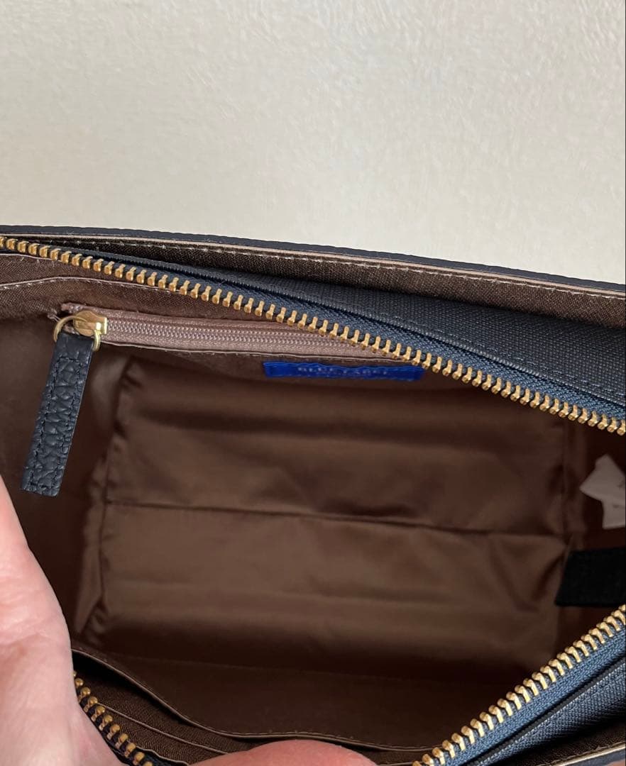 《美品》ブルーレーベルクレストブリッジ　ショルダーバッグ