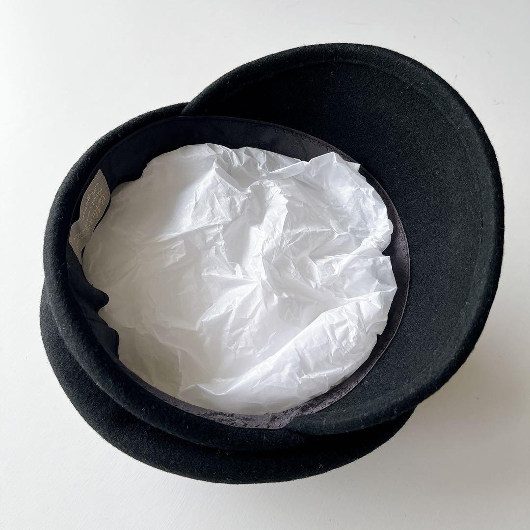 美品☆【カシラ】CA4LA 人気型MAY FELT キャスケット 黒 - メルカリ