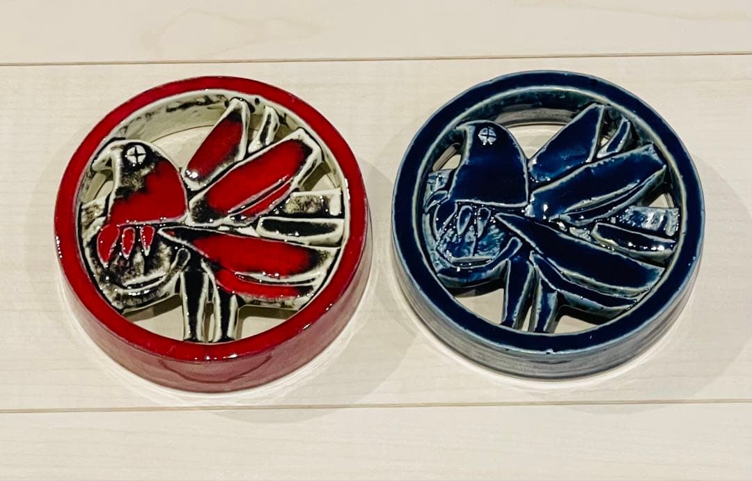 ヴィンテージ　リサラーソン　鳥　陶板　セット Lisa Larson/リサ・ラーソン】 UNIKシリーズ 鳥 《Gustavsberg》