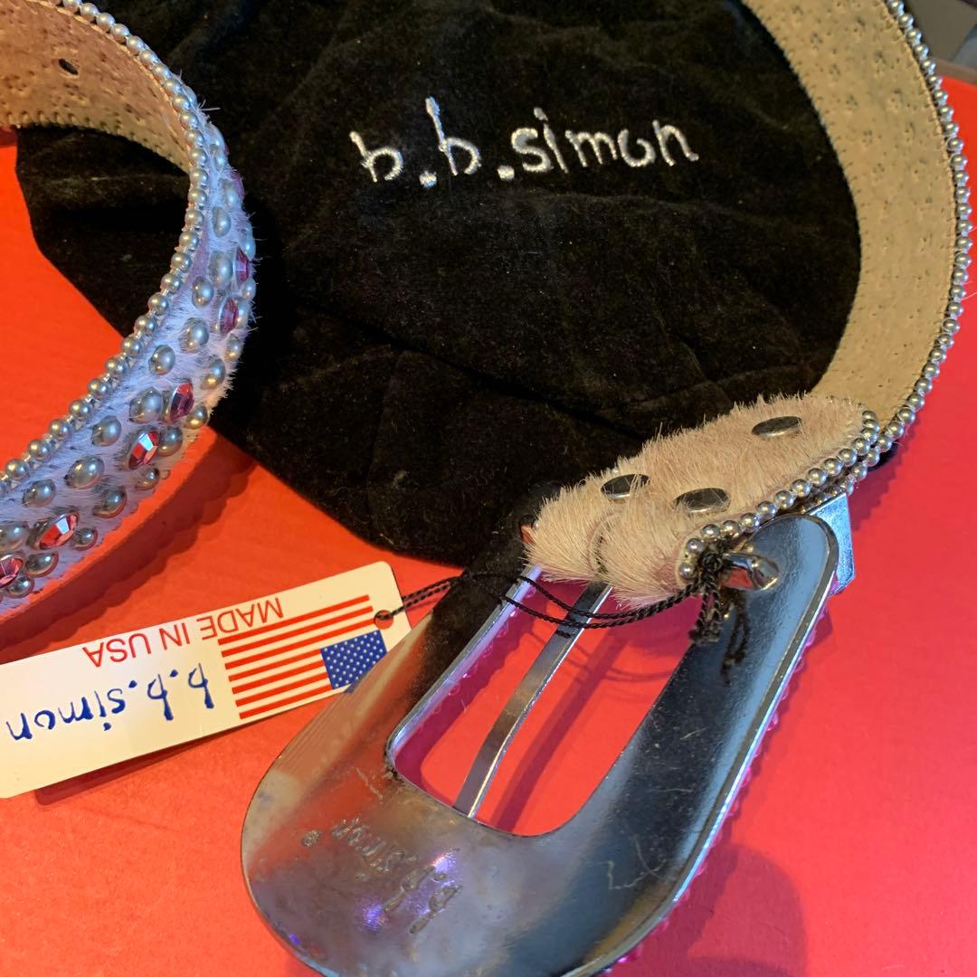 b.b.simon ベルト　ピンク