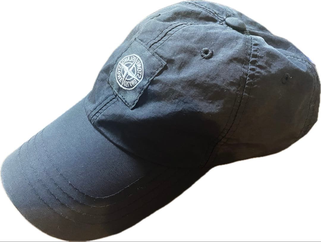 [STONE ] ストーンアイランドNYLON L CAP Stone Island Nylon Logo Cap Six Panel Hat Black Adjustable
