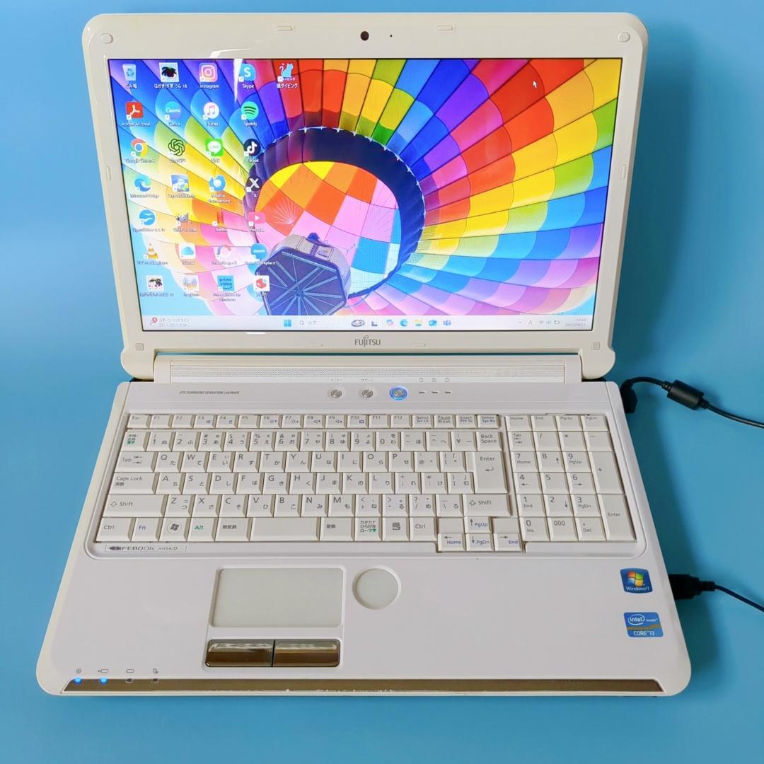 新品SSD爆速⭐カメラ付⭐メモリ8GB✅届いてすぐ使える設定済！白ノートパソコン 快適動作のSSD✨メモリ8GB カメラ フルHD 第7世代 ノートパソコン