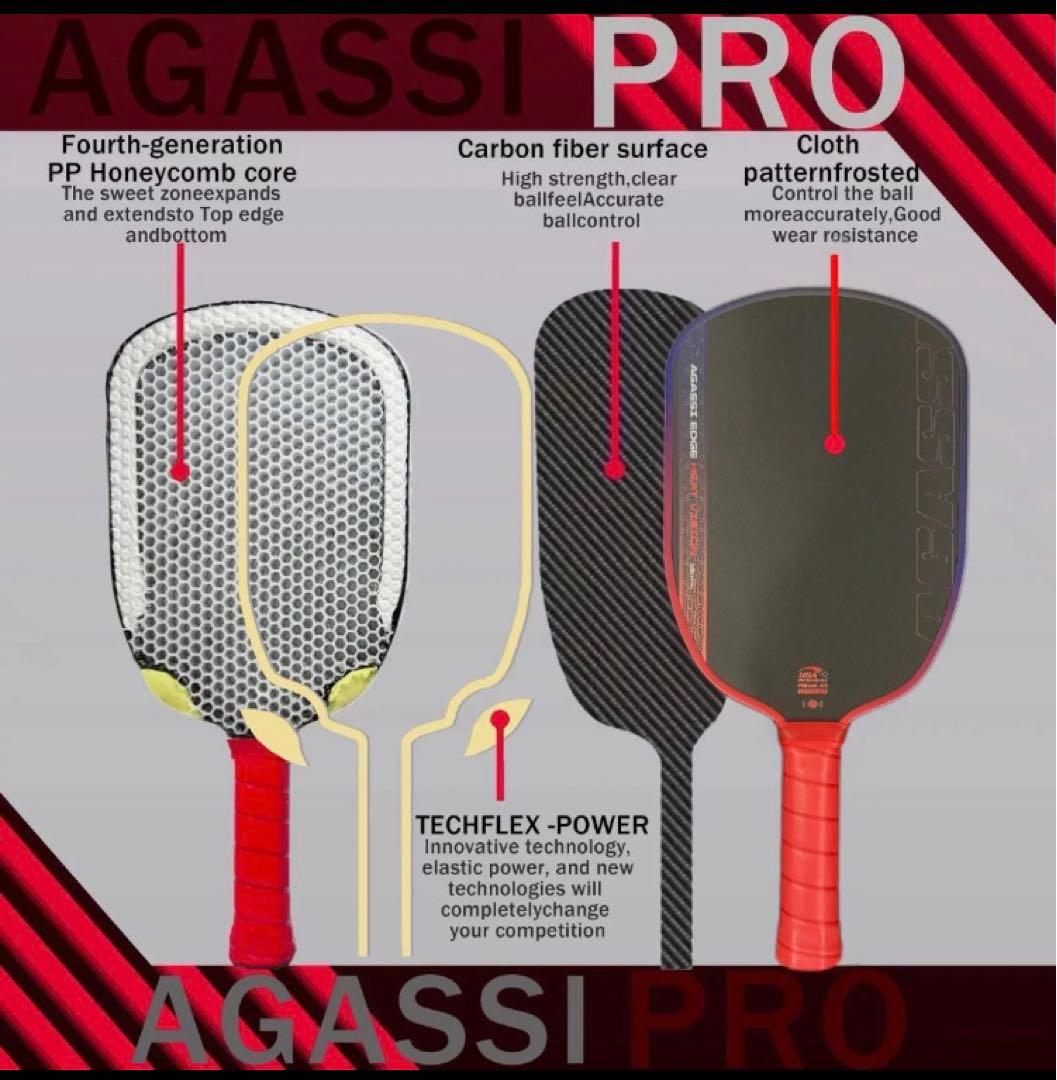 アガシ ヒートビジョン 16mm ピックルボールパドル - メルカリ