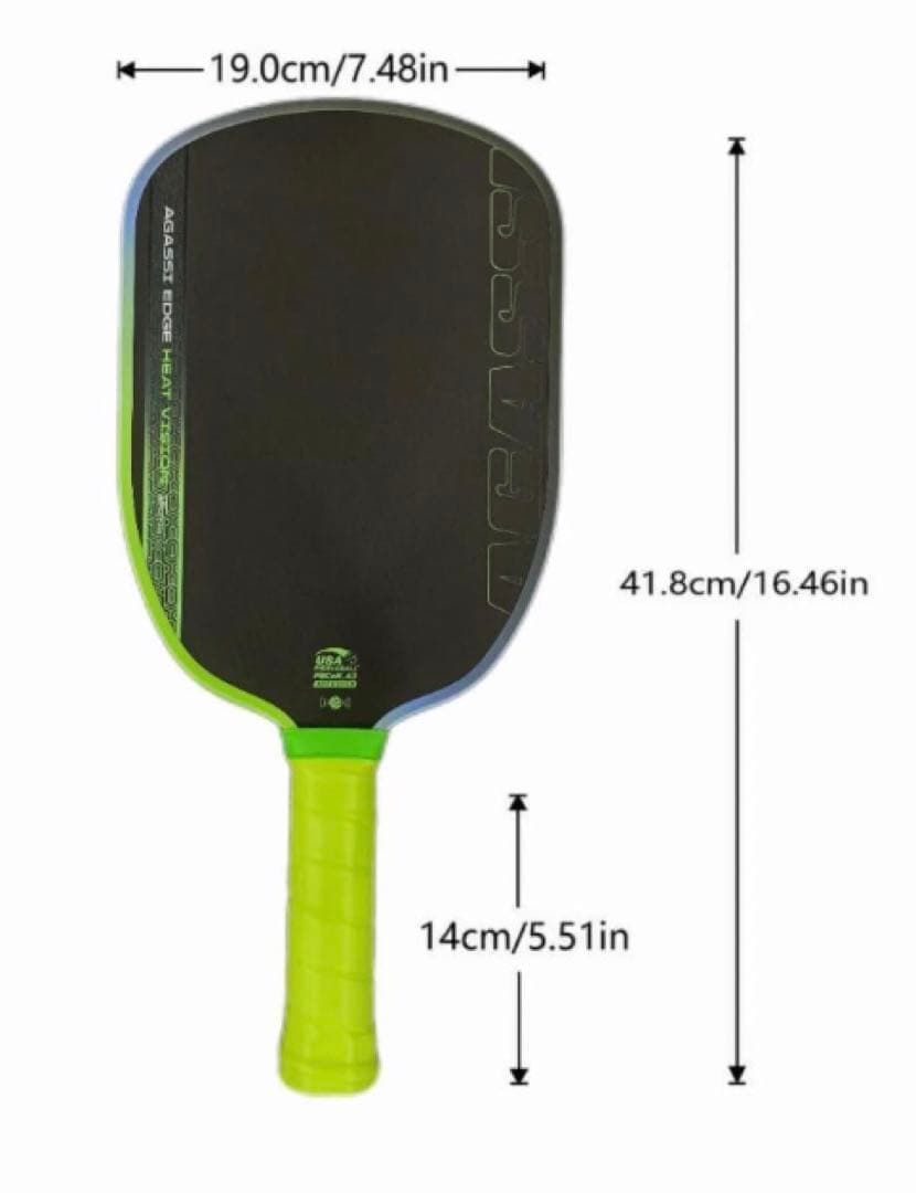 アガシ ヒートビジョン 16mm ピックルボールパドル - メルカリ