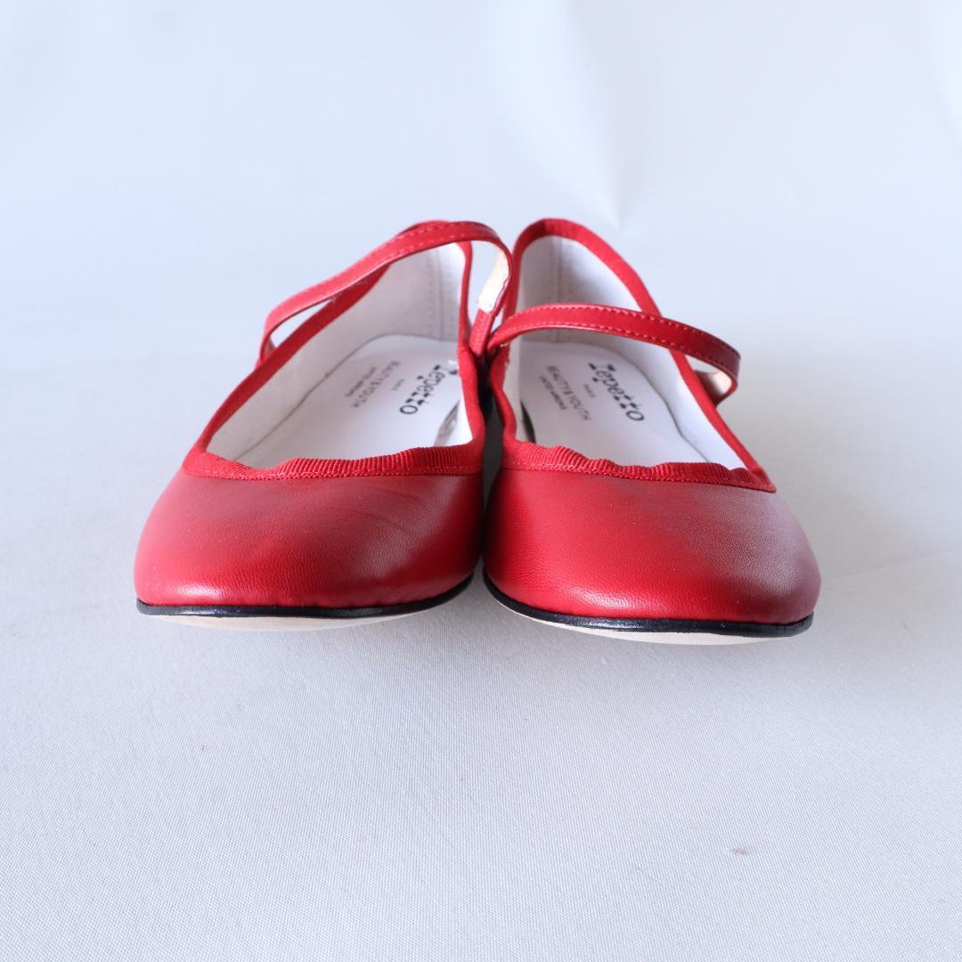 別注・限定復刻・未使用品レペット　リオ　メリージェーン　赤　36　22.7cm