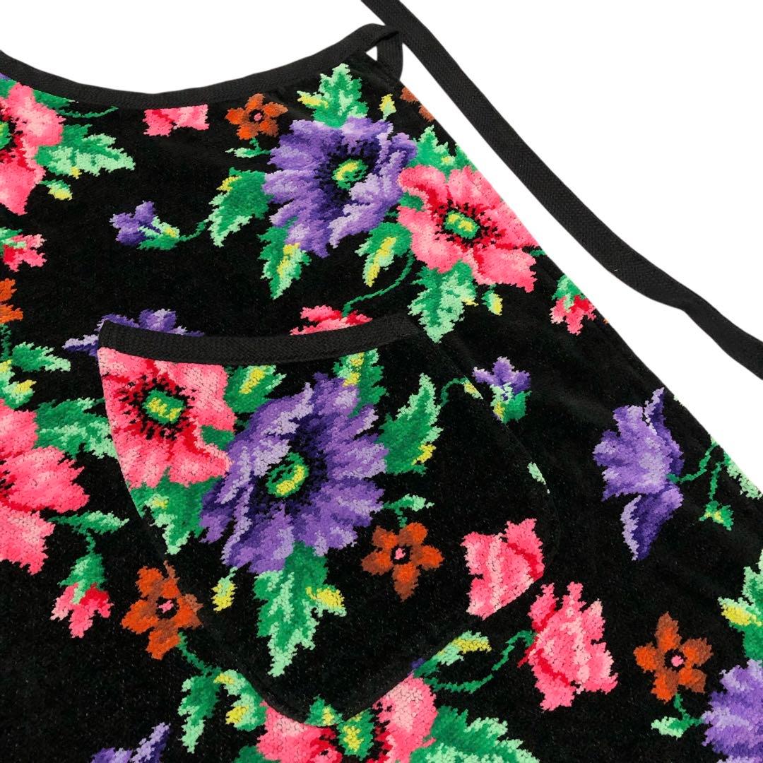 美品 フェイラー FEILER エプロン 花柄 シェルニール織 大人用 綿