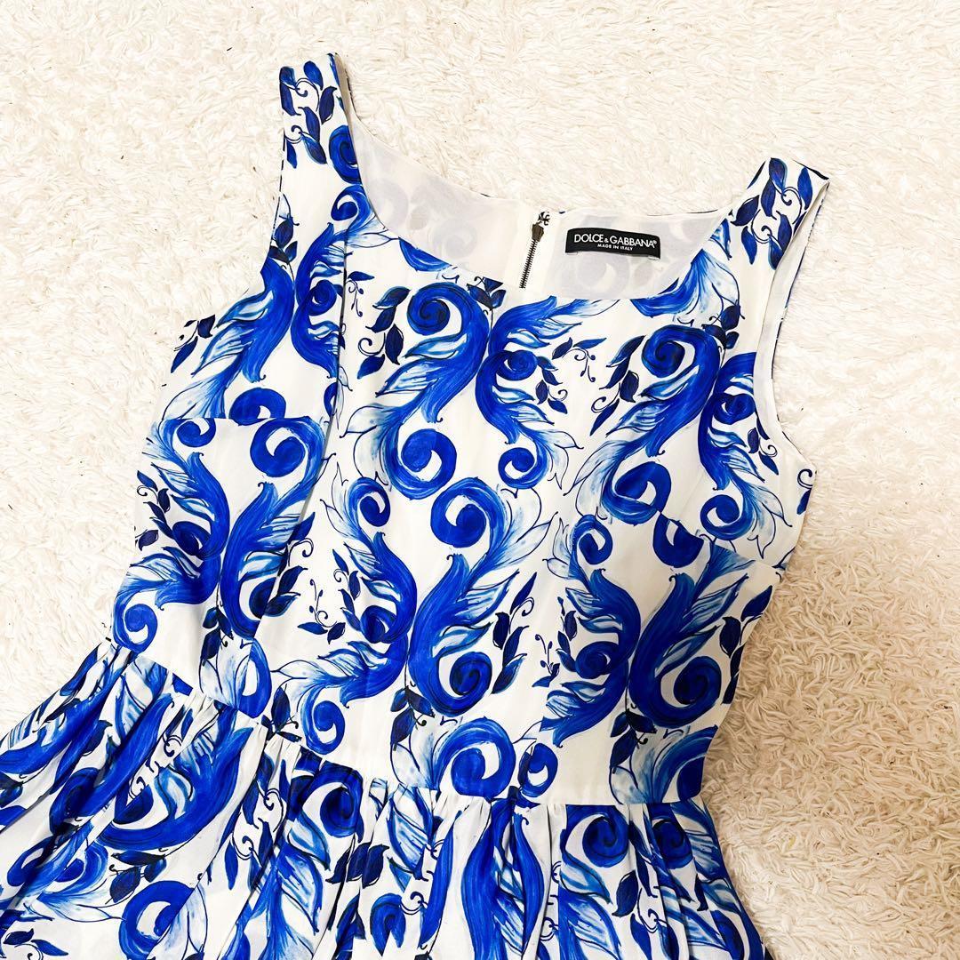タグ付 近年 ドルチェ&ガッパーナ マジョリカ ワンピース ブルー