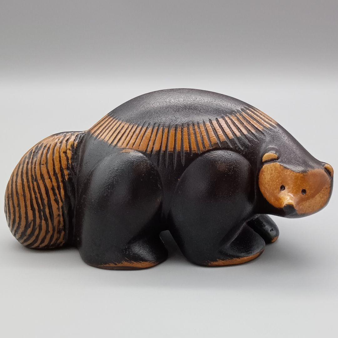 グスタフスベリ リサ・ラーソン クズリ オブジェ ヴィンテージ リサラーソン【極希少｜廃番】クズリ☆グスタフスベリ 置物