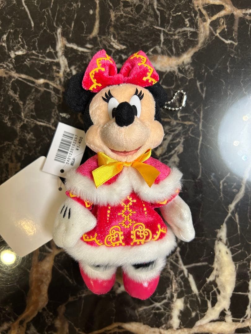 2012年平成レトロ‼️ミッキー ミニー クリスマスぬいぐるみ（バッチ