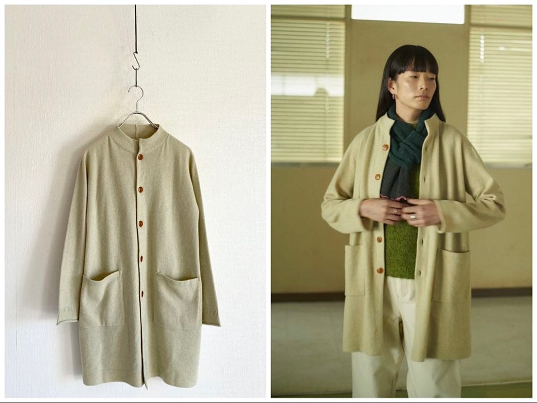 美品 よそおい掲載 2024秋冬 パラスパレス ラムウール ロングカーディガン 美品 よそおい掲載 2024秋冬 パラスパレス ラムウール ロング