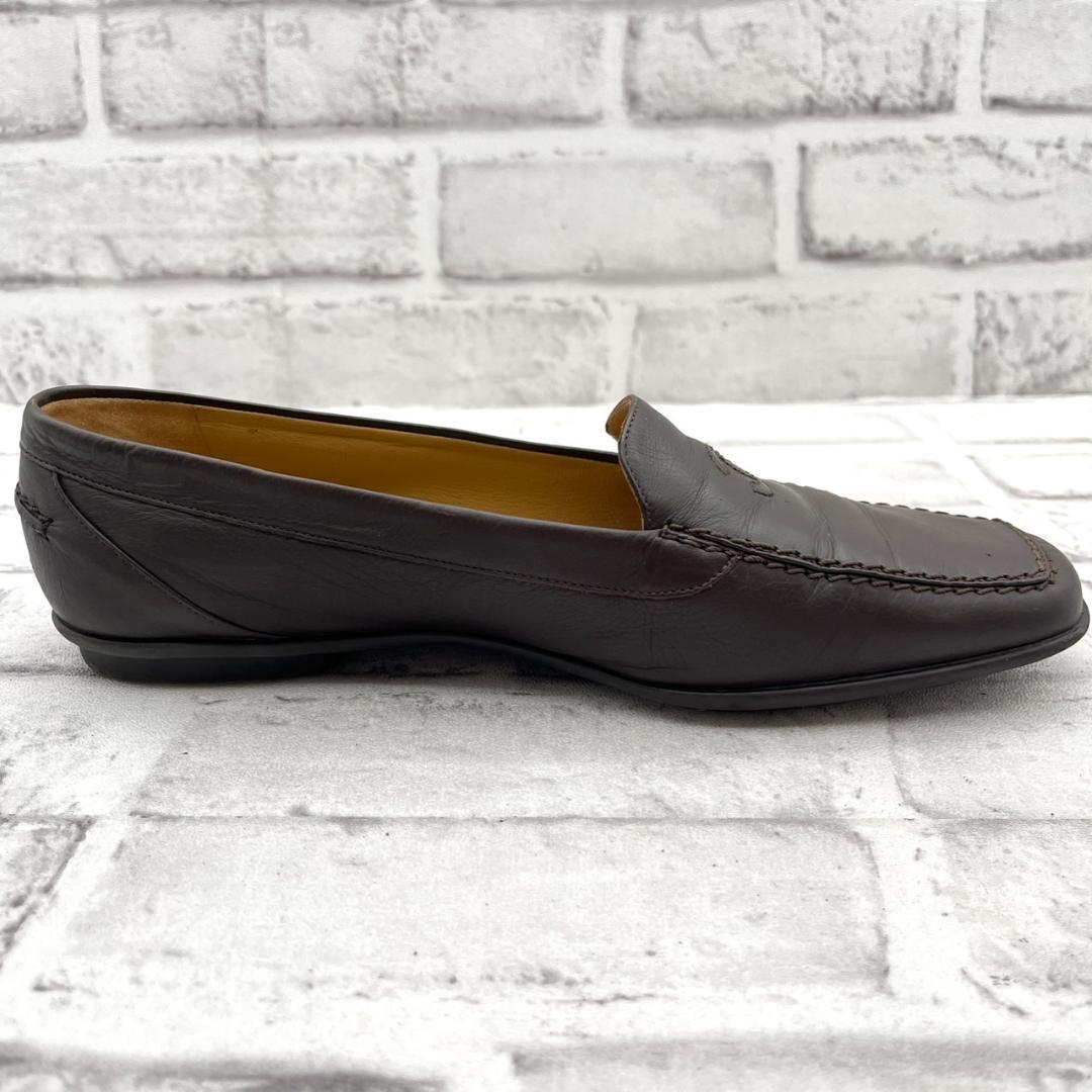 美品 シャネル パンプス ココマーク ロゴ金具 ブラック 23.5cm